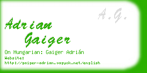adrian gaiger business card