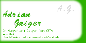 adrian gaiger business card